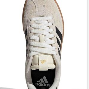 Adidas Cream and Black Classic Sneakers